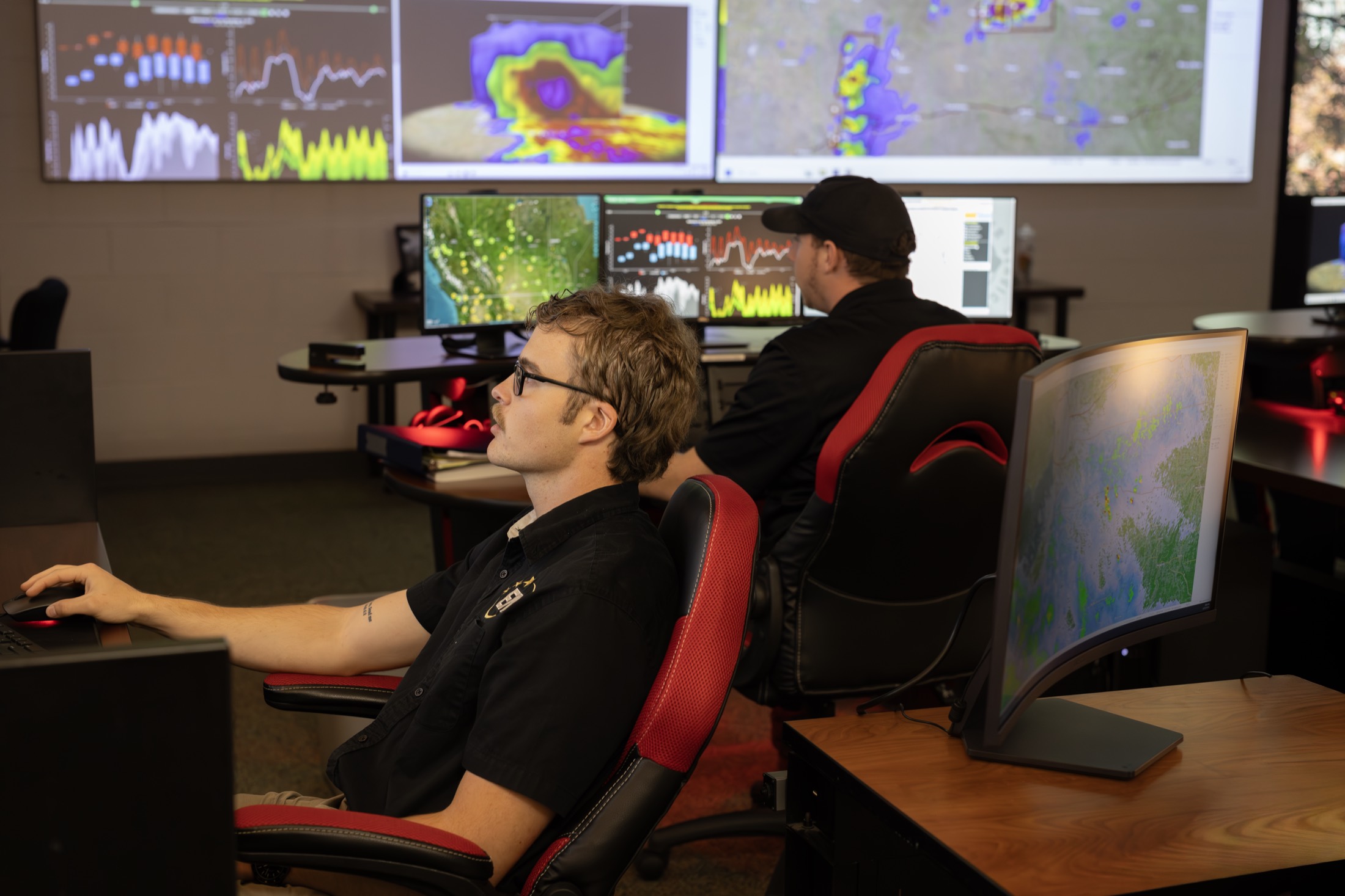 DSOC operators monitoring conditions during a supported event
